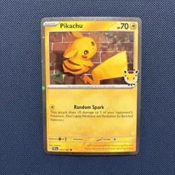 Pikachu 051/162 Pokemon Day 2026 30th Anniversary Stamped Promo Pokemon TCG NM - Image 1