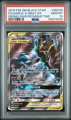 2019 POKEMON SM BLACK STAR PROMO #SM193 FULL ART/GARCHOMP & GIRATINA GX PSA 10 - Image 1
