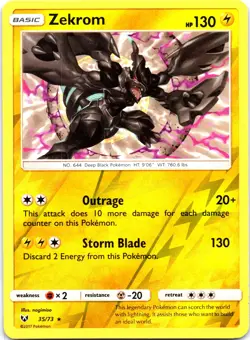 Pokemon tcg #037/150 Zekrom Near Mint or Better SM8b: GX Ultra Shiny - Image 1