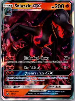 Pokemon Full Art SM Promos #SM63 Salazzle GX Holo - Image 1