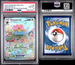 2023 POKEMON MEW EN-151 SPECIAL ILLUSTRATION RARE #198 VENUSAUR EX PSA 8 - Image 3