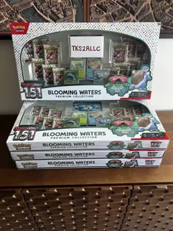 Pokemon TCG Scarlet & Violet 151 Blooming Waters Premium Collection - Lot of 4 - Image 1