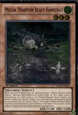 Mecha Phantom Beast Hamstrat NA 1st Ed Ultimate Rare LTGY-EN025 Yu-Gi-Oh! - Image 1
