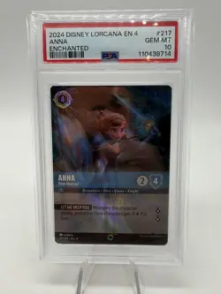 2024 Disney Lorcana ENCHANTED Anna True Hearted #217 PSA 10 - Image 1