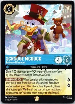Disney Lorcana Scrooge McDuck - Reformed Ebenezer Winterspell Legendary #152/204 - Image 1