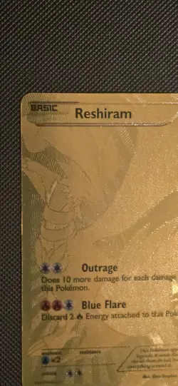 Pokemon TCG Reshiram Full Art Secret Rare Holo Card 114/113 Legendary Treasures - Image 4