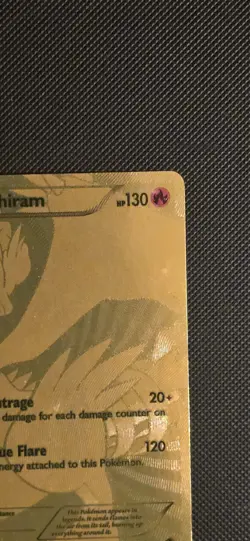 Pokemon TCG Reshiram Full Art Secret Rare Holo Card 114/113 Legendary Treasures - Image 5