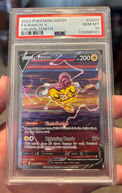 PSA 10 Raikou V GG41/GG70 Crown Zenith Alternate Art Pokemon Card FA 2023 - Image 1