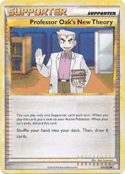 Pokemon HeartGold Soulsilver Card 101/123 Professor Oak's New Theory - Image 1
