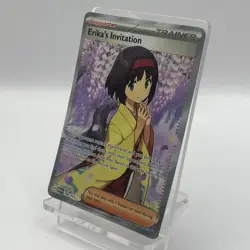 Pokemon Card Erika's Invitation 196/165 Scarlet 151 Rare Full Art Trainer NM - Image 3