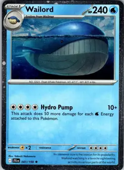 Pokemon | Miscellaneous Cards & Products | Wailord - (Cosmos Foil) | 041/159 | N - Image 1