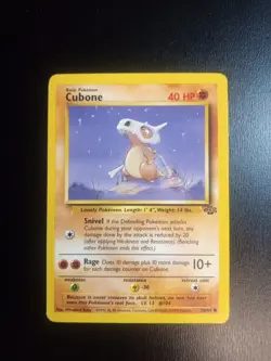 Pokemon TCG Jungle Cubone Card 50/64 Unlimited Common, Vintage 1999 - Image 1