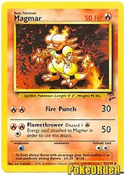 Pokemon BASE SET 2 Card 51/130 Magmar - Image 1