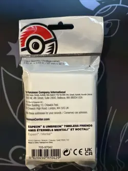 Pokemon Center Espeon & Umbreon Timeless Friends 65 Card Sleeves TCG - Image 2