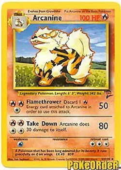 Pokemon BASE SET 2 Card 33/130 Arcanine - Image 1