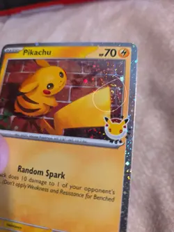 Swirl Pikachu 51/162 2026 Pokemon Day 30th Anniversary Promo Card TCG w/coin - Image 2
