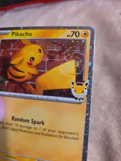 Swirl Pikachu 51/162 2026 Pokemon Day 30th Anniversary Promo Card TCG w/coin - Image 3