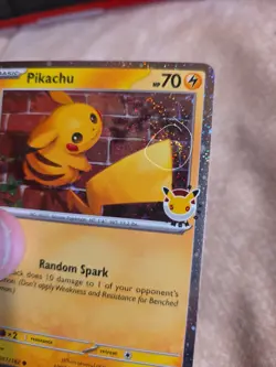 Swirl Pikachu 51/162 2026 Pokemon Day 30th Anniversary Promo Card TCG w/coin - Image 4