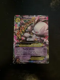 Pokemon M Mega Mewtwo EX Ultra Rare Holo TCG Card 64/162 - Image 1