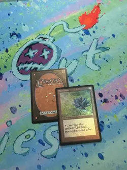 DIY Black Lotus Retro Art Foil Mtg Play Test Card - Image 1