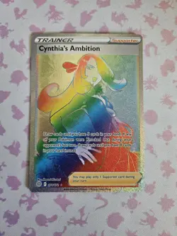 Pokemon TCG Brilliant Stars Holo Secret Cynthia's Ambition Trainer Card 178/172 - Image 1