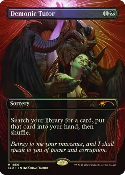1X NM Demonic Tutor Foil Secret Lair Artist Series: Kieran Yanner - Image 1