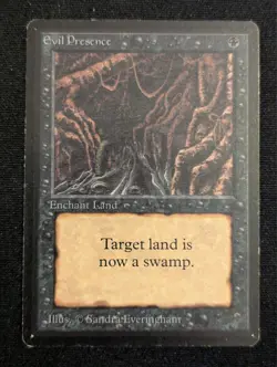 Evil Presence - Beta - LP - Magic the Gathering - MTG - Black - Enchant - Image 1