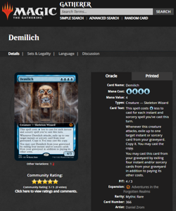 MTG Magic the Gathering Adventures in the Forgotten Realms Borderless Demilich - Image 3