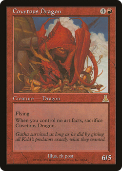 Covetous Dragon #80 (HP) Urza's Destiny UDS Magic MTG - Image 1