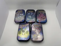 SEALED! Paldean Fates X5 Mini Tins (One of Each Artwork) Pokemon TCG Brand New - Image 2