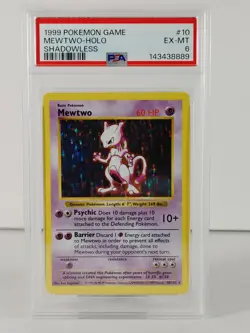 Mewtwo - Shadowless - Base set 1999 - POKEMON - #10 - Holo - PSA 6 - Image 1