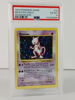 Mewtwo - Shadowless - Base set 1999 - POKEMON - #10 - Holo - PSA 6 - Image 2