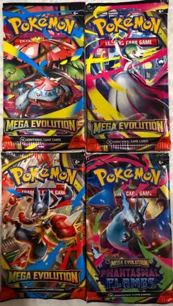 Pokemon TCG - Mega Evolution/Phantasmal Flames - 4-Pack Bundle - Image 1