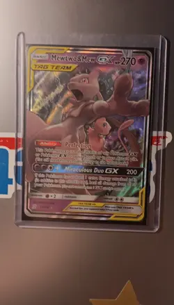 Pokemon Mewtwo & Mew GX TAG TEAM Ultra Rare Holo Sm-Unified Minds 71/236 English - Image 1