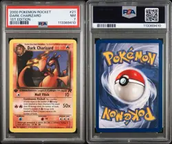 2000 POKEMON ROCKET #21 DARK CHARIZARD 1ST EDITION PSA 7 Near Mint - Image 3