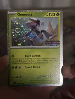 Pokemon TCG Genesect Stamped Promo Cosmos Holo 🔥 Perfect Swirl 🔥 - Image 1