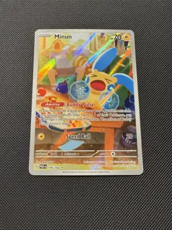 Pokemon TCG Minun 194/182 Sv04: Paradox Rift Illustration Rare Near Mint - Image 2