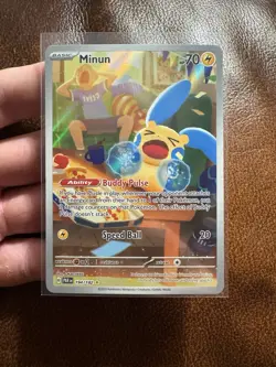 Pokemon TCG Minun 194/182 Sv04: Paradox Rift Illustration Rare Near Mint - Image 3