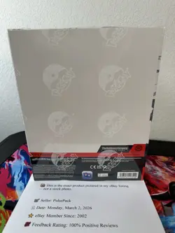 Pokemon TCG Mega Evolution 12 Booster Packs + Mini Portfolio Factory Sealed Box - Image 4