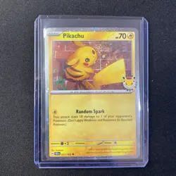 2026 Pokemon Day 30th Anniversary Pikachu 051 Stamped Promo w/ Swirl! - Image 1
