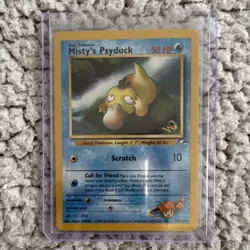 Misty's Psyduck Gym Heroes 54/132 with Top Deck Magazine W Stamp WoTC Pokemon - Image 1
