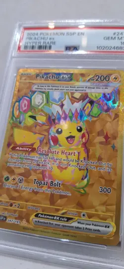 Pokemon - Pikachu ex -Hyper Rare Full Art #247/191 - Surging Sparks - PSA 10 - Image 2