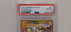 Pokemon - Pikachu ex -Hyper Rare Full Art #247/191 - Surging Sparks - PSA 10 - Image 3