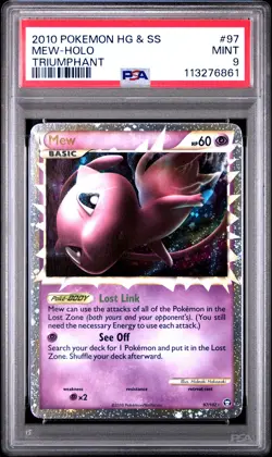 2010 POKEMON TRIUMPHANT MEW PRIME #97 ULTRA RARE PSA 9 MINT #113276861 - Image 1