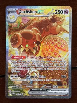 Pokemon Stellar Crown Dachsbun Ex 169/142 Special Illustration Rare - Image 1