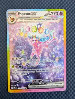 2025 Pokemon Sv: Prismatic Evolutions #155 Espeon ex Illustration Rare Holo - Image 1