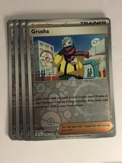 Pokemon TCG Paldea Evolved 4x Playset Reverse Holographic Grusha 184/193 NM - Image 1