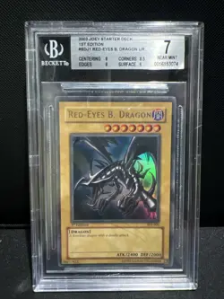 2003 YU-GI-OH Red-Eyes B. Dragon Ultra Rare 1st Edition #SDJ-00 BGS 7 Near Mint - Image 1