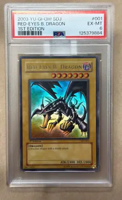 2003 Yu-Gi-Oh! Red-Eyes B. Dragon SDJ-001 1st Edition PSA 6 - Image 3