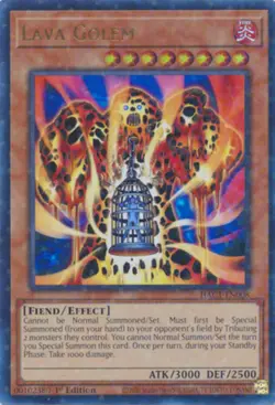 Yugioh! LP Lava Golem - HAC1-EN008 - Ultra Rare - 1st Edition (Duel Terminal) Li - Image 1